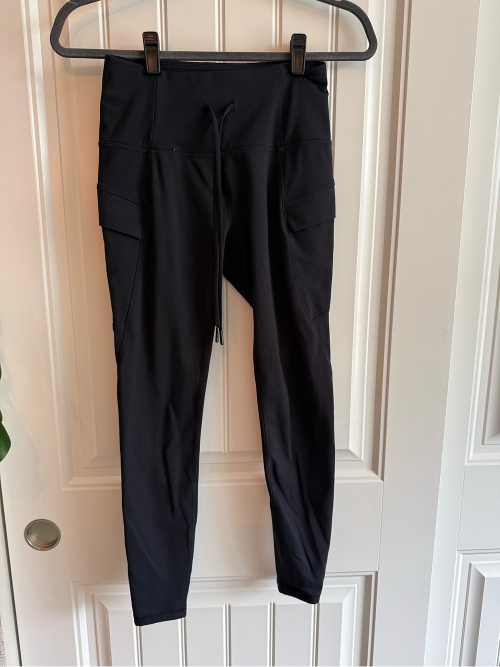 Spyder Active Black High Waisted Stretch Cargo Leggings Pockets Small
